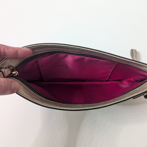 Like new Coach Metallic Champagne Gold Wristlet Clutch - Picture 8 of 16